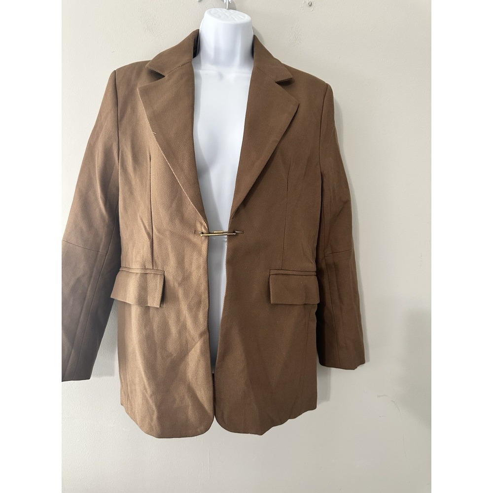 NWT Beulah Style Love, Quin Navaeh Camel Blazer Jacket Size S Princess Seams